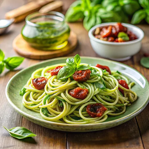 Makaron z Cukinii i Pesto z Bazylii